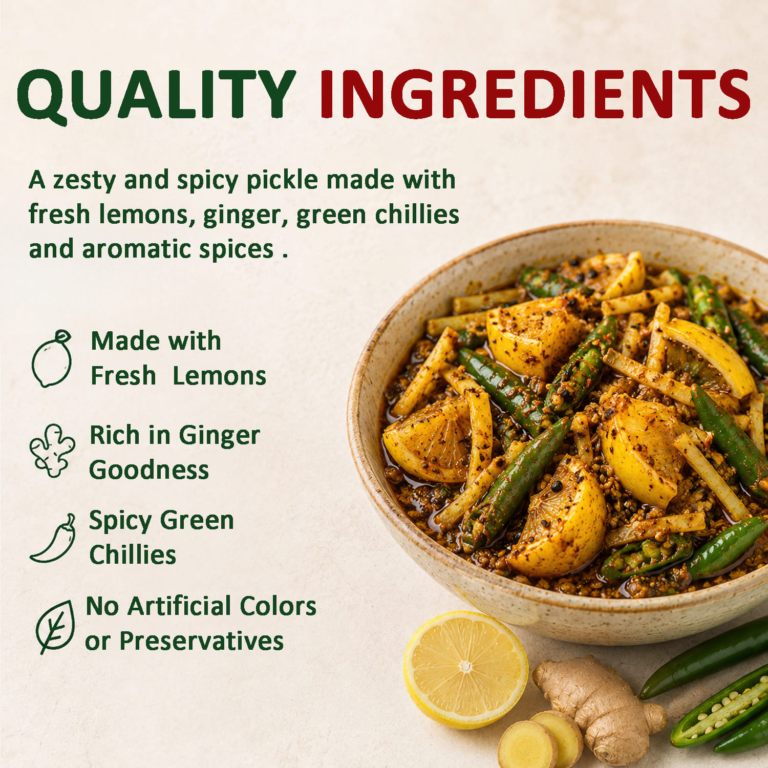 Nimbu Adrak Mirch Ka Achar - Image 3