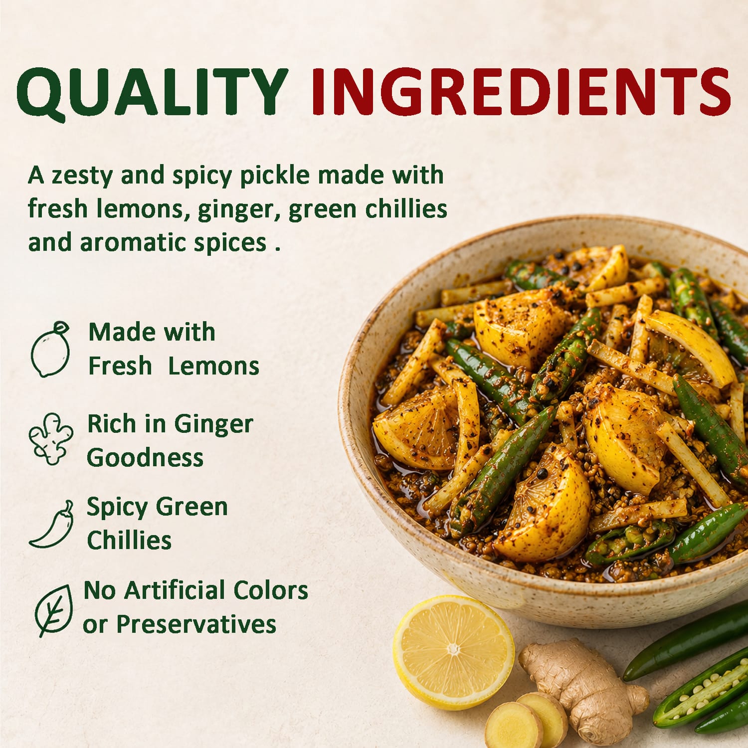 Nimbu Adrak Mirch Ka Achar - Image 4