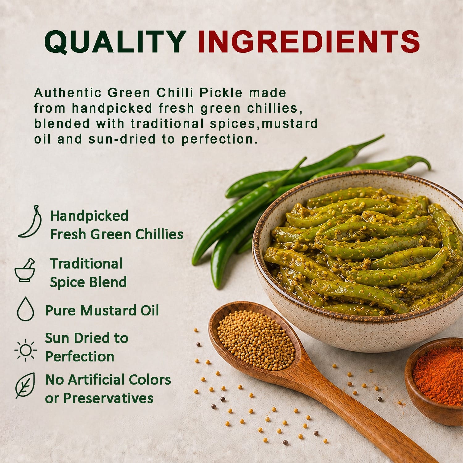 Green Chilli Pickle (Cut Pieces) - Image 4