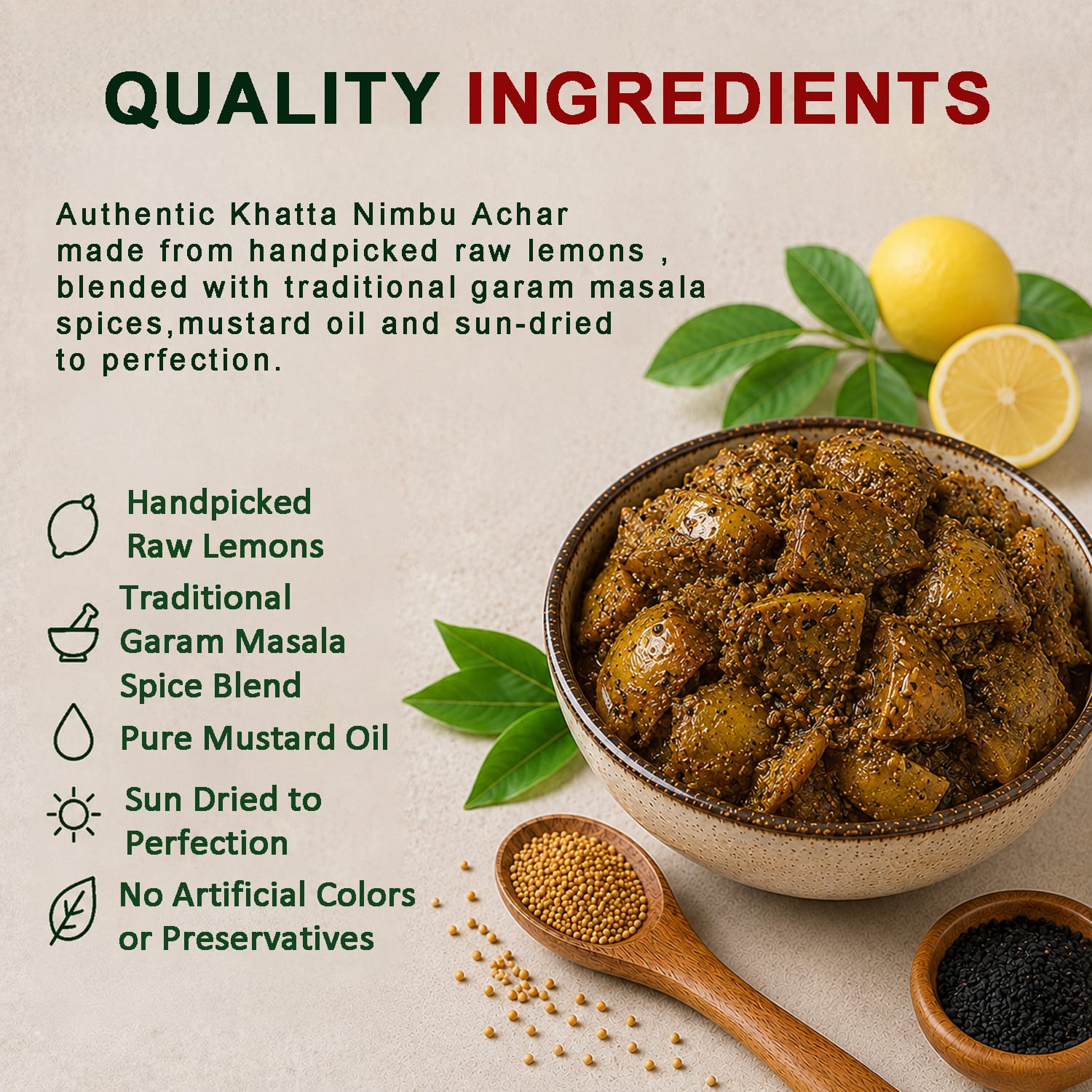 Lemon Khatta Pickle (Garam Masala) - Image 4