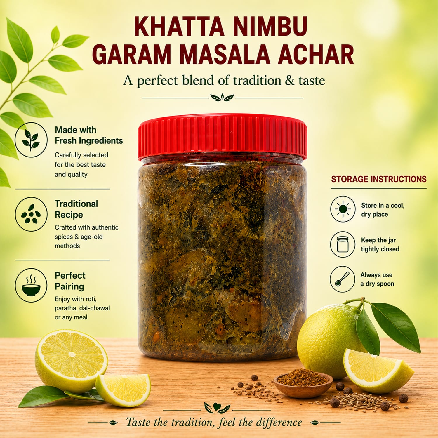 Lemon Khatta Pickle (Garam Masala) - Image 2